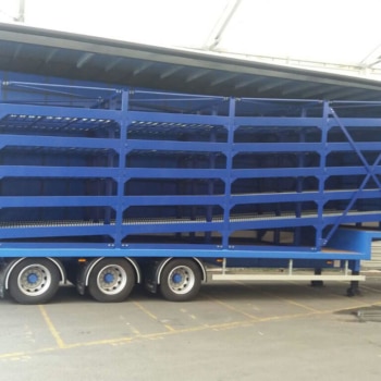 Large Roller Track System Made For Handling Jaguar Land Rover Wheels From Factory To Lorry 2