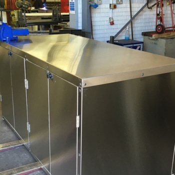 Stainless Steel Work Bench And Cabinet For Meggitt Coventry