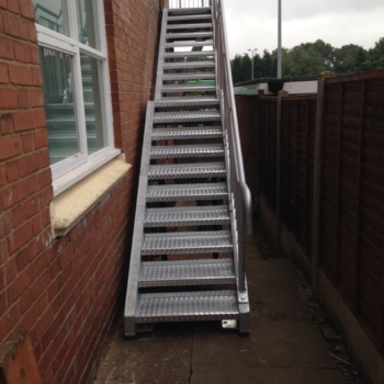 Steel Fire Escape Stairs And Landing Manufactured And Installed To Ce Mark 1090 Execution Class 2 1